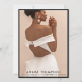 Model Actor Modeling Comp Card 4 Photo QR Code Einladung (Vorderseite)