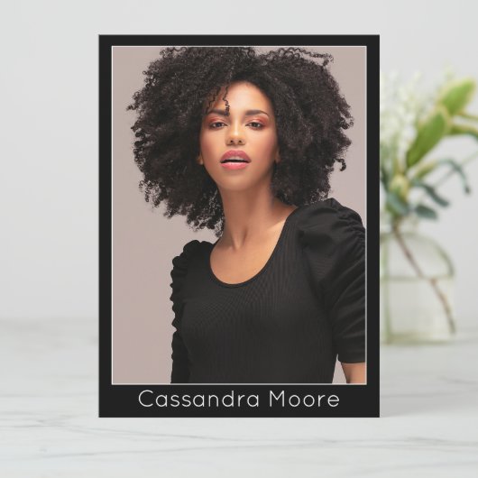 Model Actor Modern Comp Card Foto Vorlage (Stehend Vorderseite)