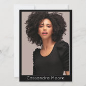 Model Actor Modern Comp Card Foto Vorlage (Vorderseite)