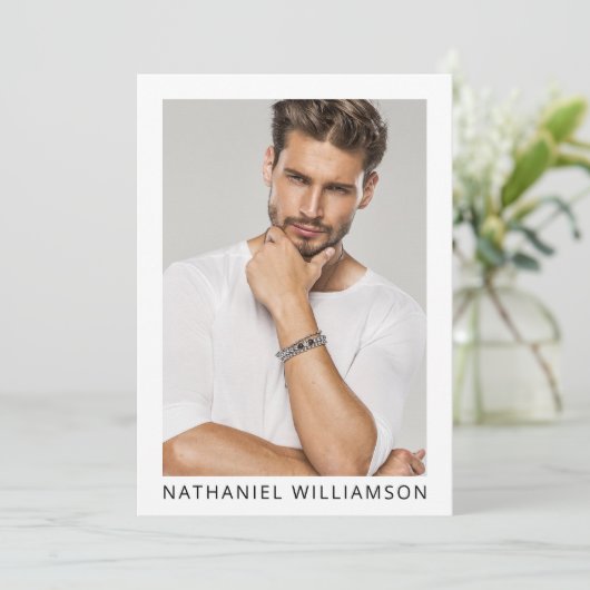 Model Actor Modern Pro 4 Foto Comp Card Einladung (Stehend Vorderseite)
