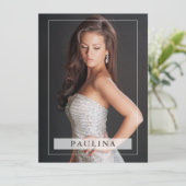 Model Actor Pro 5.12x18.5 Comp Zed Card 7 Foto Einladung (Stehend Vorderseite)