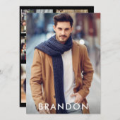 Model Actor Pro Comp Card 5 Foto Schwarz (Vorne/Hinten)