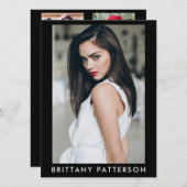 Model Actor Pro Comp Card Female 5 Foto Einladung (Vorne/Hinten)