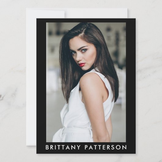 Model Actor Pro Comp Card Female 5 Foto Einladung (Vorderseite)