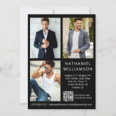 Model Actor QR Code 4 Fotos Pro Comp Karte (Rückseite)