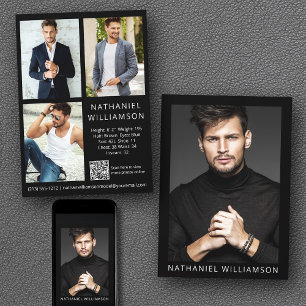 Model Actor QR Code 4 Fotos Pro Comp Karte