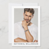 Model Actor QR Code 5 Foto Pro Comp Card Einladung (Vorderseite)