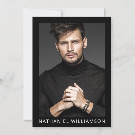 Model Actor QR Code 5 Fotos Pro Comp Karte (Vorderseite)