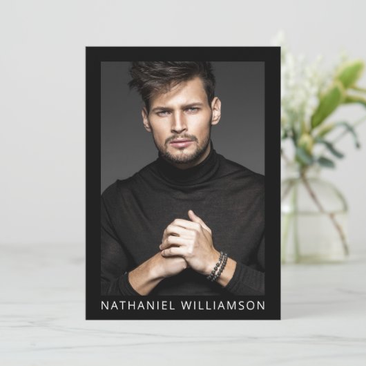 Model Actor QR Code 5 Fotos Pro Comp Karte (Stehend Vorderseite)