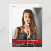 Model Actor Singer Songwriter Foto Comp Zed Card Postkarte (Vorne/Hinten)