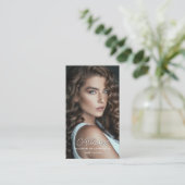 Model and Talent Business Card | QR Code Visitenkarte (Stehend Vorderseite)