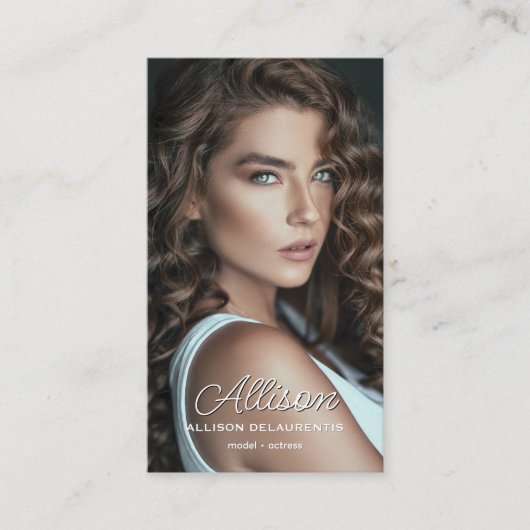 Model and Talent Business Card | QR Code Visitenkarte (Vorderseite)