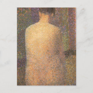 Model From Behind by Georges Seurat, Vintage Kunst Postkarte