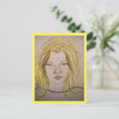 Model Girl Postkarte (Stehend Vorderseite)