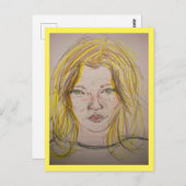 Model Girl Postkarte (Vorne/Hinten)