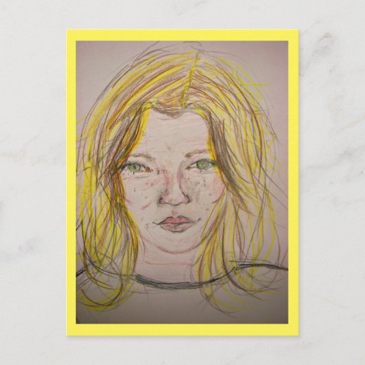 Model Girl Postkarte (Vorderseite)