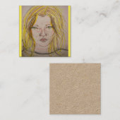 Model Girl Quadratische Visitenkarte (Vorne/Hinten)