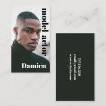 Model Headshot Fotograf Business Card