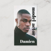 Model Headshot Fotograf Business Card Visitenkarte (Vorderseite)