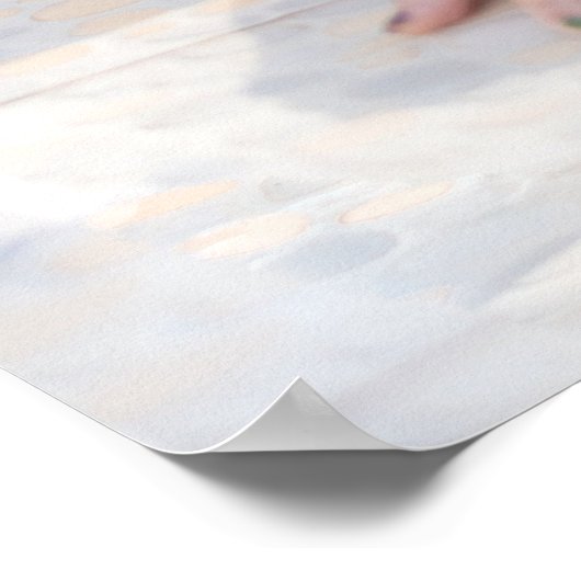 Model In Yellow Bikini Poster (Ecke)