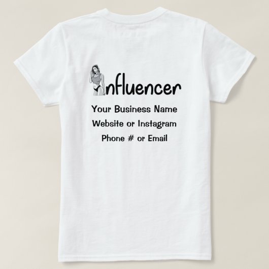 Model Influencer T-Shirt (Design Rückseite)