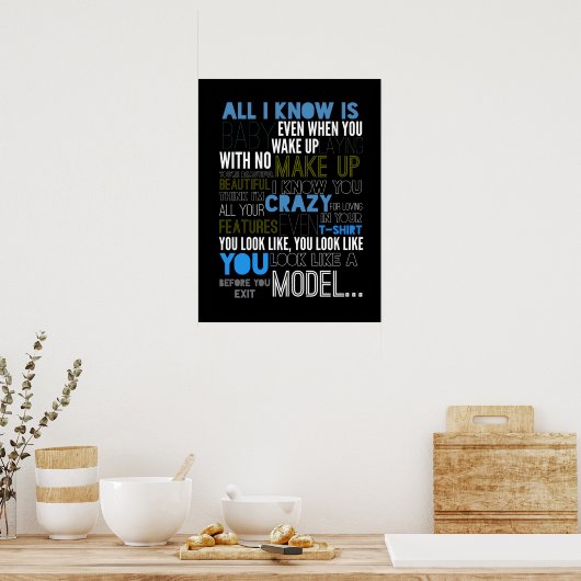 Model Lyric Poster (Küche)