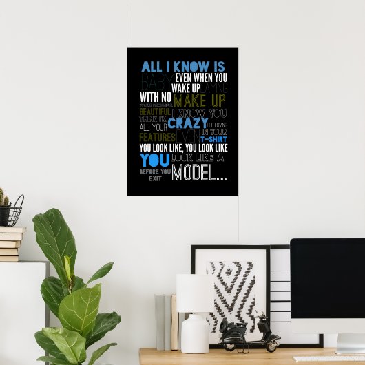 Model Lyric Poster (Heimbüro)