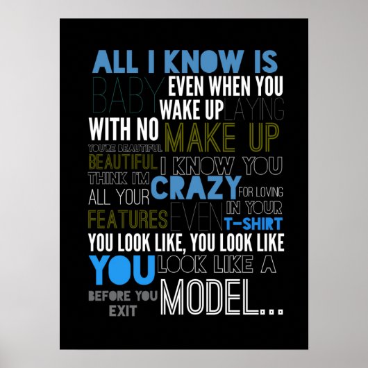 Model Lyric Poster (Vorne)