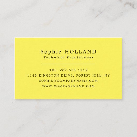 Model, Optikerin, Technikerin Visitenkarte (Rückseite)