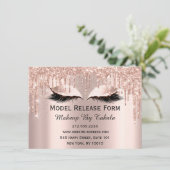 Model Release Form Makeup Artist Rose Einladung (Stehend Vorderseite)