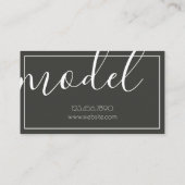 Model Schauspieler Visitenkarte (Rückseite)