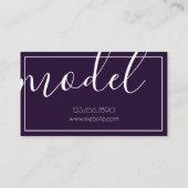 Model Schauspielerin Visitenkarte (Rückseite)
