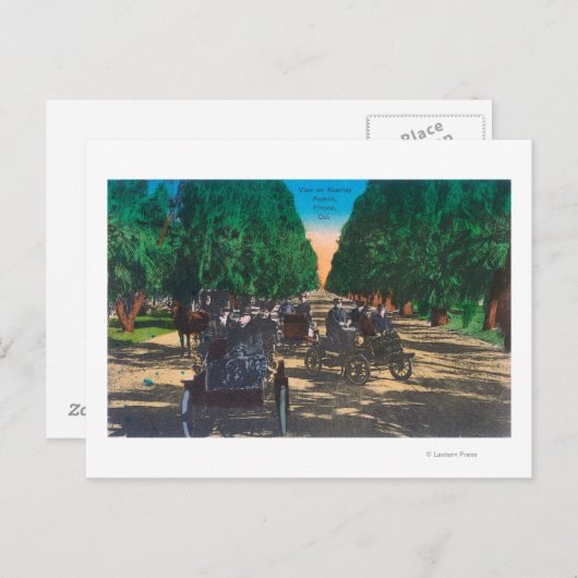 Model-T-Fords auf der Kearney AvenueFresno, CA Postkarte (Vorne/Hinten)