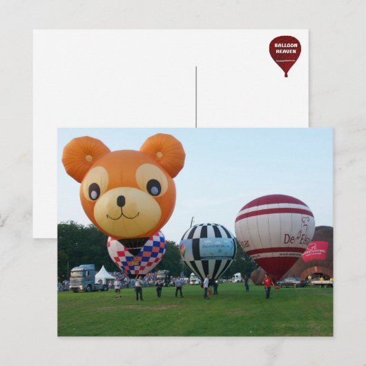 Modelballon fiesta postkarte (Vorne/Hinten)