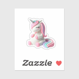 Modeling clay Unicorn Colorful Aufkleber