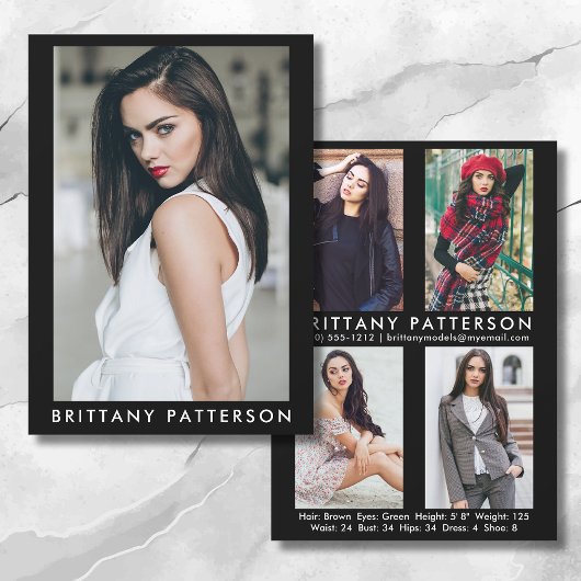 Modell 12x18 Comp-Karte 4 Foto Rückseite Einladung