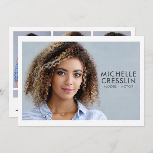 Modell 12x18 Comp Zed Card 3 Foto zurück Einladung (Vorne/Hinten)