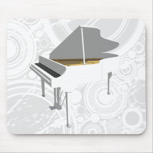 Modell 3D: Weißer Flügel: Mousepad