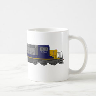 Modell 3D: Zug-Motor: Eisenbahn: Kaffeetasse