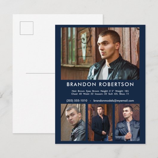 Modell 4 Foto Comp/Zed-Vorlage Postkarte (Vorne/Hinten)