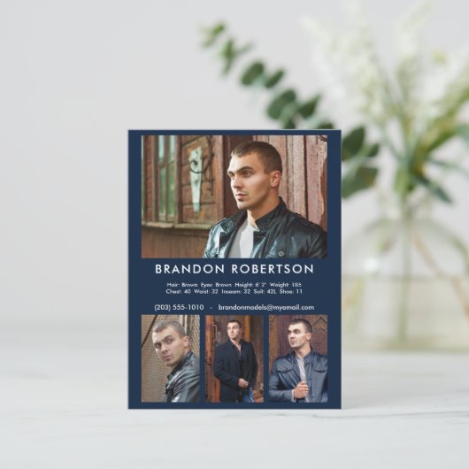 Modell 4 Foto Comp/Zed-Vorlage Postkarte (Stehend Vorderseite)