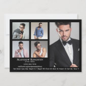 Modell 6 Foto Zed Card Vorlage Schwarz (Rückseite)