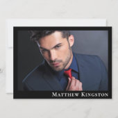 Modell 6 Foto Zed Card Vorlage Schwarz (Vorderseite)