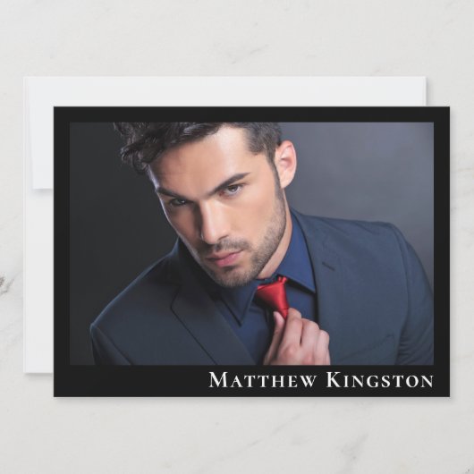 Modell 6 Foto Zed Card Vorlage Schwarz (Vorderseite)