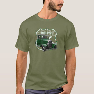 Modell A 1930 Green Classic Hotrod Route66 T - Shi T-Shirt