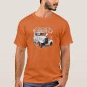 Modell A 1930 White Classic Hotrod Route66 T - Shi T-Shirt (Vorderseite)
