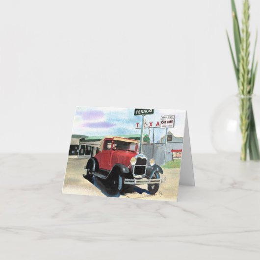 Modell A Antique Car Notecard Karte (Vorderseite)