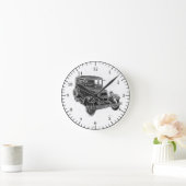 Modell A Chromwanduhr Runde Wanduhr (Zuhause)