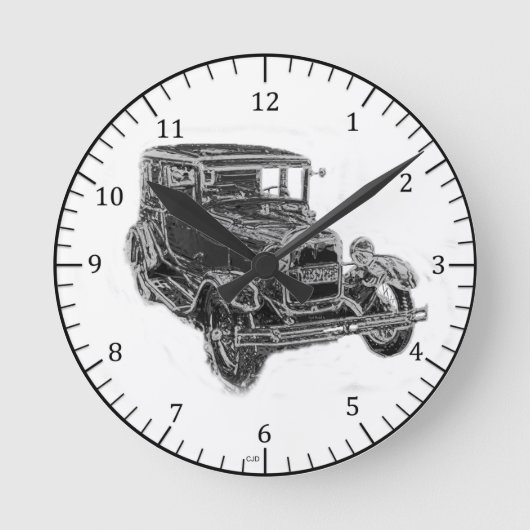 Modell A Chromwanduhr Runde Wanduhr (Vorderseite)