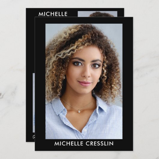 Modell Actor 3 Foto Back Comp Zed Card 5.12x18.5 B Einladung (Vorne/Hinten)